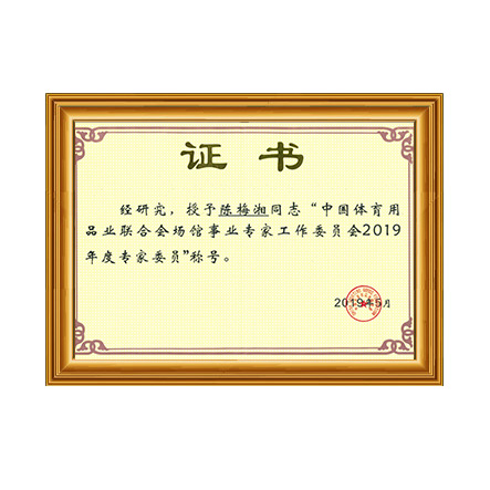 中国体育用品业联合会场馆事业专家事情委员会2019年度专家委员称呼 - 庄闲游戏